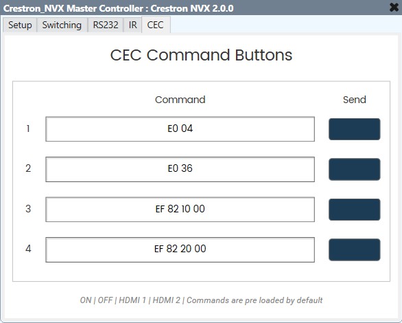 Crestron NVX plugin interface
